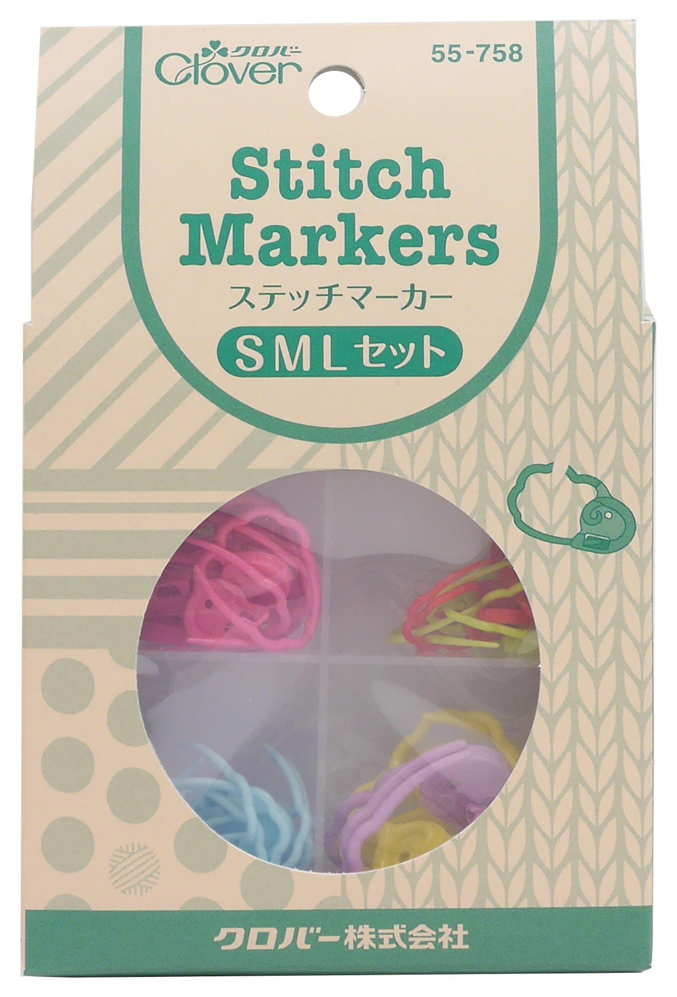 Clover Knitting Supplies Stitch Marker SML Set 55-758