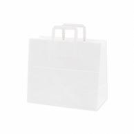 HEIKO Handle Paper Bags 25 Charm Bags Flat Handle 32-7 Bleached White Plain 50 Sheets 003262620