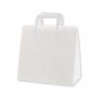 HEIKO Handle Paper Bags 25 Charm Bags Flat Handle 26-5 Bleached White Plain 50 Sheets 003267500