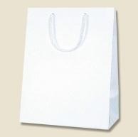 Shimojima Heiko Handle Paper Bag K Bag T6 White Embossed 25.5x14.5x33cm 10 Sheets