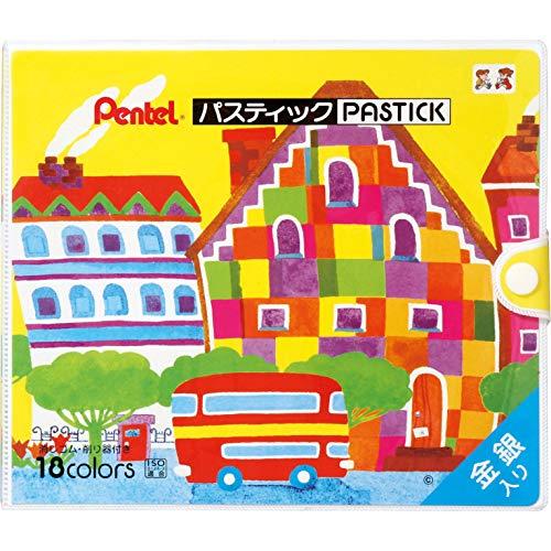 Pentel Crayon Colored Pencils Pastic GC1-18D 18 Colors
