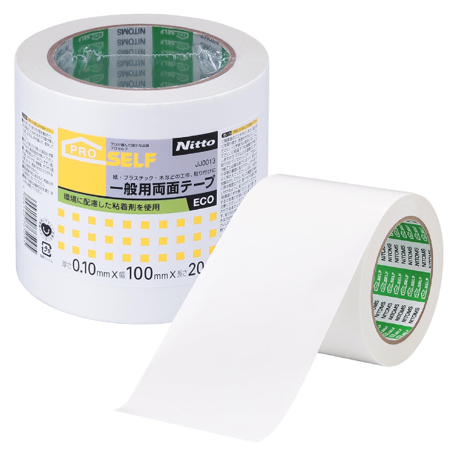 NITOMS PROSELF General-Purpose Double-Sided Tape ECO Universal Environmentally Conscious 100mm x 20m JJ0013