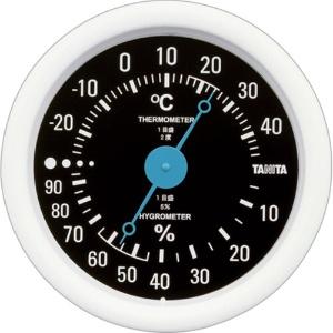 TANITA Analog Thermometer and Hygrometer, Temperature and Humidity, Black TT-515 BK