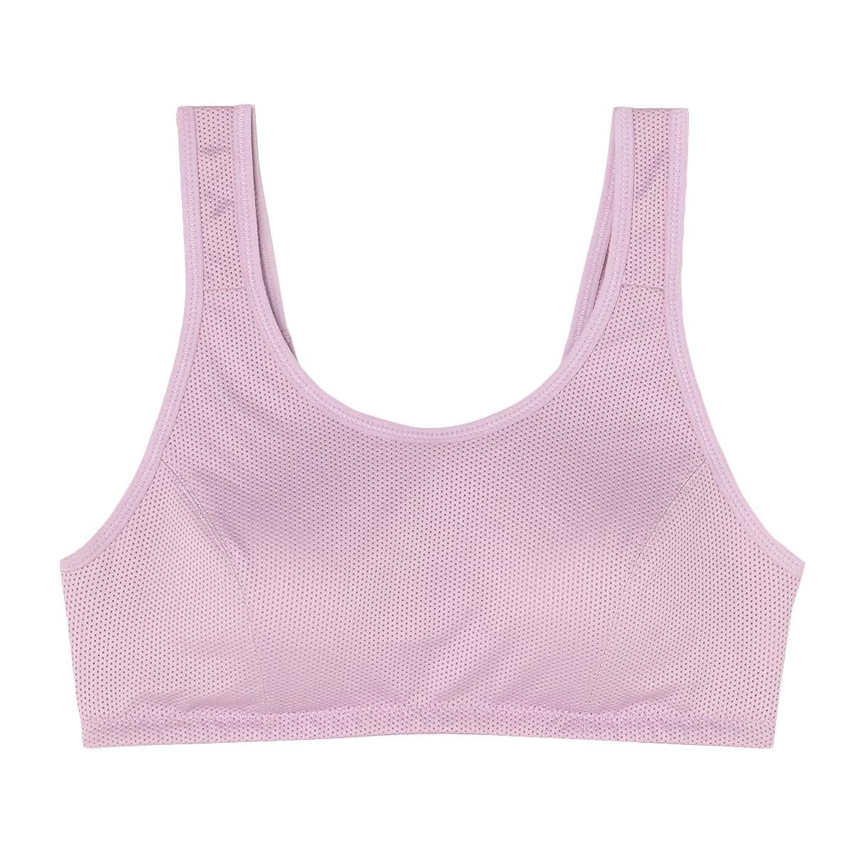 [Atsugi] Sports Bra [Hijuni] Less See-Through Sports Quick-Dry Stretch Mesh Pullover Style 93208AS Girls Light Purple