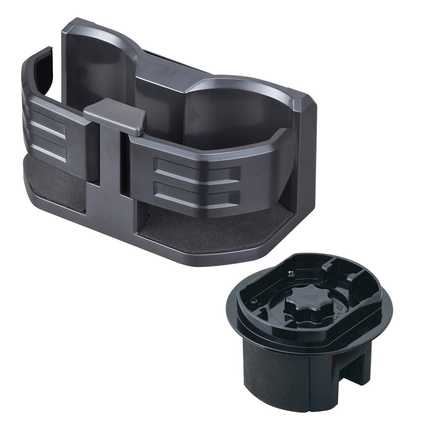 SEIWA Car Accessories Drink Holder Compact Twin Cup Holder Dark Gray WA65 Holds Two Cafe Cups