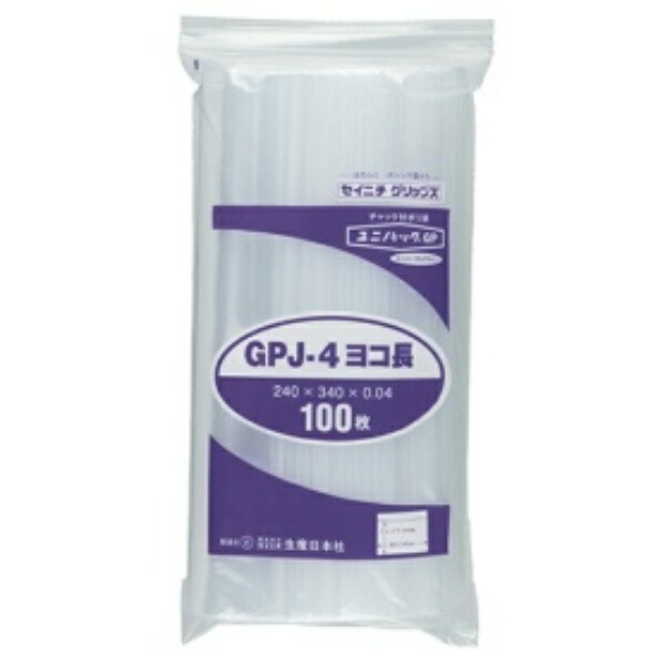Produced by Nippon Co., Ltd. Unipack GPJ-4 Landscape Orientation 0.04 × 240 × 340 mm 100 sheets per pack Transparent