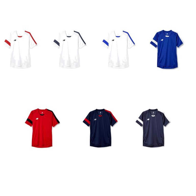 [New Balance] Short-Sleeve Dry T-Shirt Game Shirt (JMTF0488) Red/Black (RBK) Japan XL (Equivalent to Japanese Size XL)