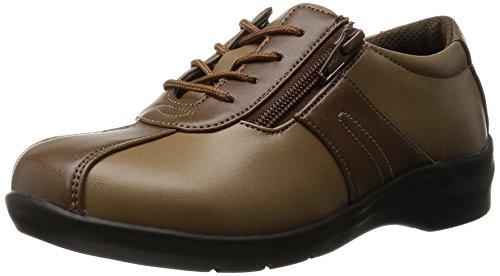 [Eve] Sneakers 4E Wide Fit with Zipper 21.5~25cm 195 Women's Oak Comp 23.0 cm