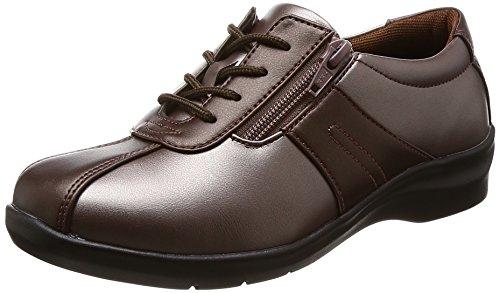 [Eve] Sneakers 4E Wide Fit with Zipper 21.5~25cm 195 Women's M Sepia C 24.5 cm