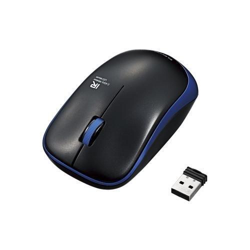 ELECOM Wireless Mouse (with Receiver) M Size 3-Button IR Sensor Energy-Saving Blue M-IR07DRBU