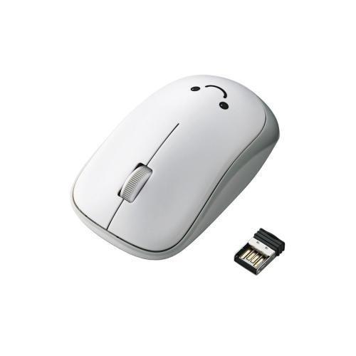 ELECOM Wireless Mouse (with Receiver) M Size 3-Button IR Sensor Energy-Saving White M-IR07DRWH