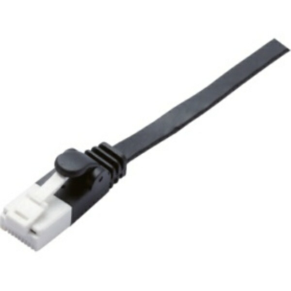 ELECOM LAN Cable CAT6A 3m (10 ft) Snag-Resistant Connector Super Flat Design Black LD-GFAT/BK30