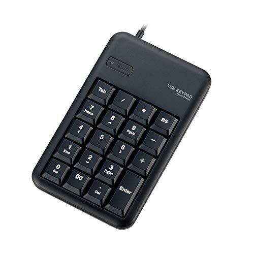 ELECOM Wired Membrane Numeric Keypad S Size 10 Million Keystroke High Durability Black TK-TCM013BK