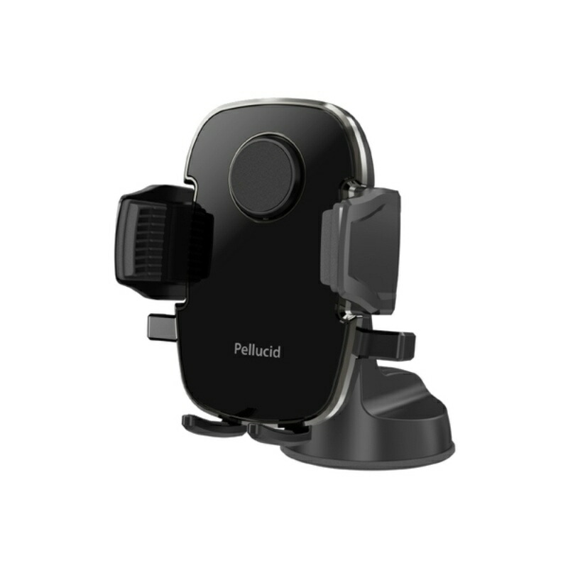 Pellucid Car Accessories Car Phone Holder Dashboard Suction Cup Mount One-Handed One-Touch Open/Close Phone Holder Folio Case Vertical/Horizontal Placement Compatible PPH2107