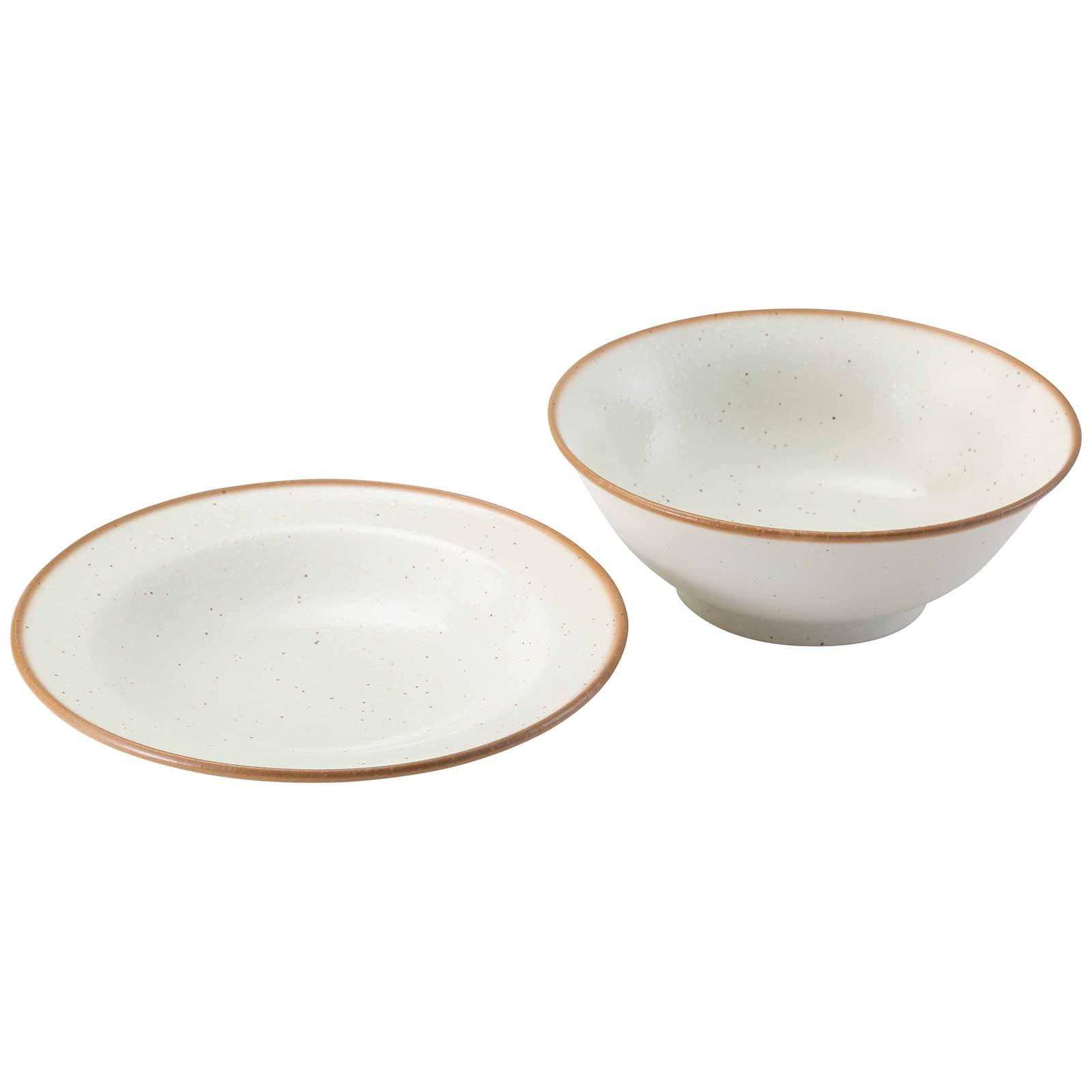 Bisque Noodle Bowl & Plate