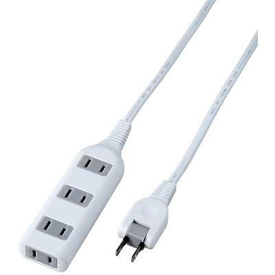 YAZAWA 4-Outlet Tap with Protective Cover, White Y02S405WH