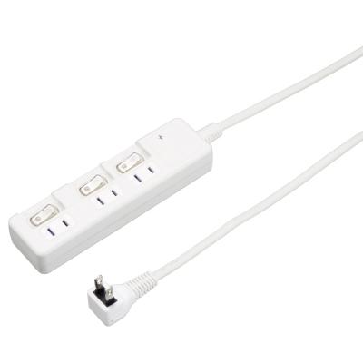 YAZAWA Surge Protector with 3 Outlets Energy-Saving Tap 0.3m White H8KS3303WH
