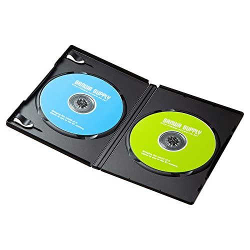 Sanwa Supply DVD Tall Case (2-Disc Capacity, 30-Pack, Black) DVD-TN2-30BKN