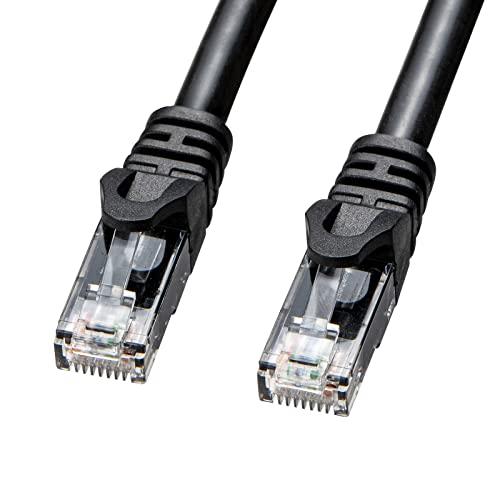 Sanwa Supply Outdoor Waterproof Category 6A LAN Cable (Black, 10m) KB-T6AWP-10BK
