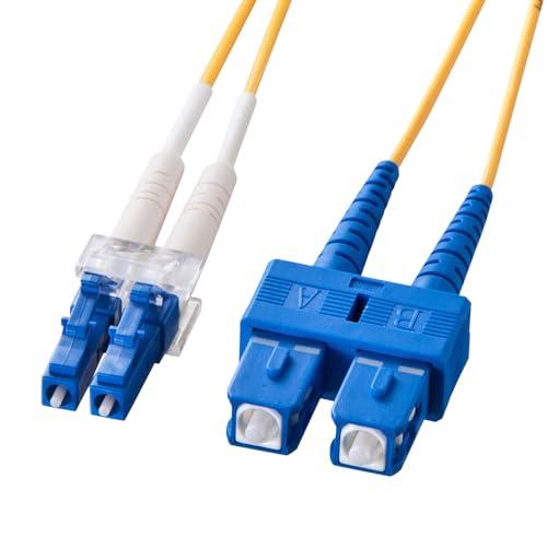 Sanwa Supply Glasses-Type Fiber Optic Cable (Single 8.6μm, LC×2-SC×2, 1m) HKB-LCSC1-01N