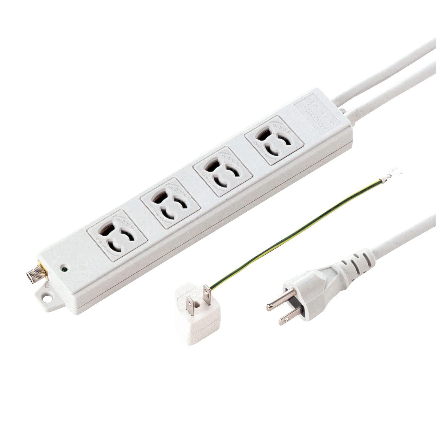 Sanwa Supply Non-Slip Tap (3P, 4 Outlets, 5m) TAP-5431MGN2-5