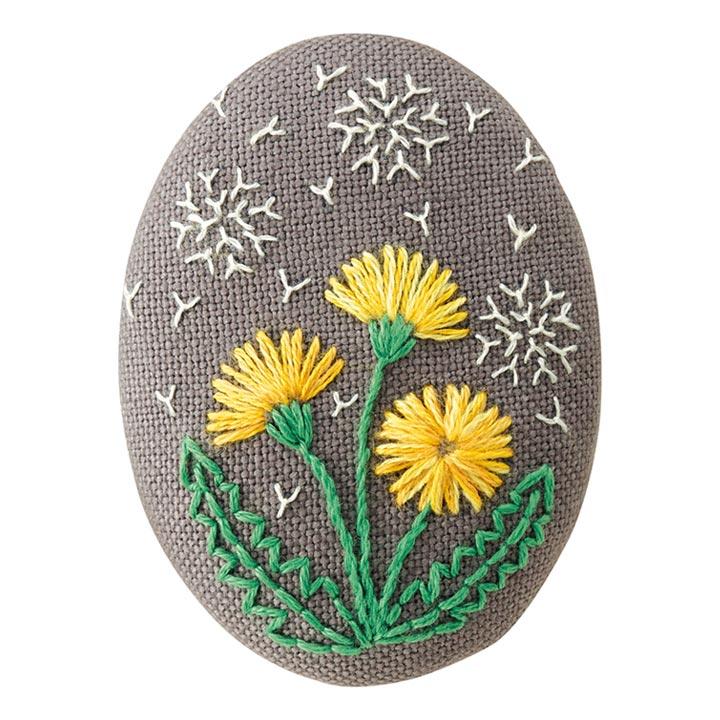 Olimpas Silk French Embroidery Brooch Kit K9081 Yellow