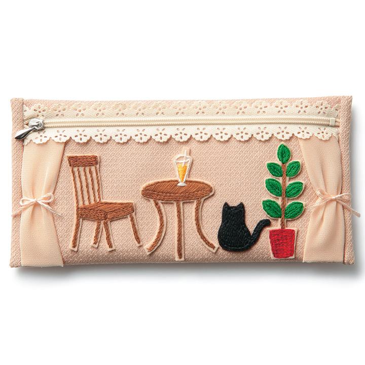 Olimpas Silk Handmade Patch Accessorized Accessories Series Long Wallet PA795