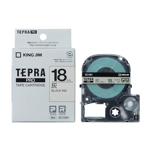 King Jim Tape Cartridge Tepla PRO 18mm SC18H Gray Label