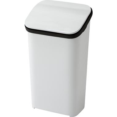 Squirrel Trash Can Smooth Push Dustbin Slow-Opening Lid White 19L 20
