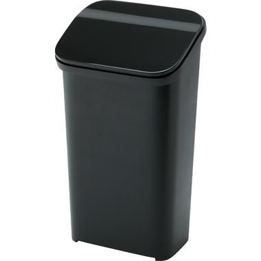 Squirrel Trash Can Smooth Push Dustbin Slow-Opening Lid Black 19L 20