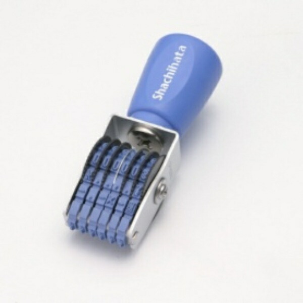 Shachihata Stamp Rotating Rubber Stamp, 6-Line English, Size 5 Imprint Size: Approx. 20 x 4 mm Mincho Typeface