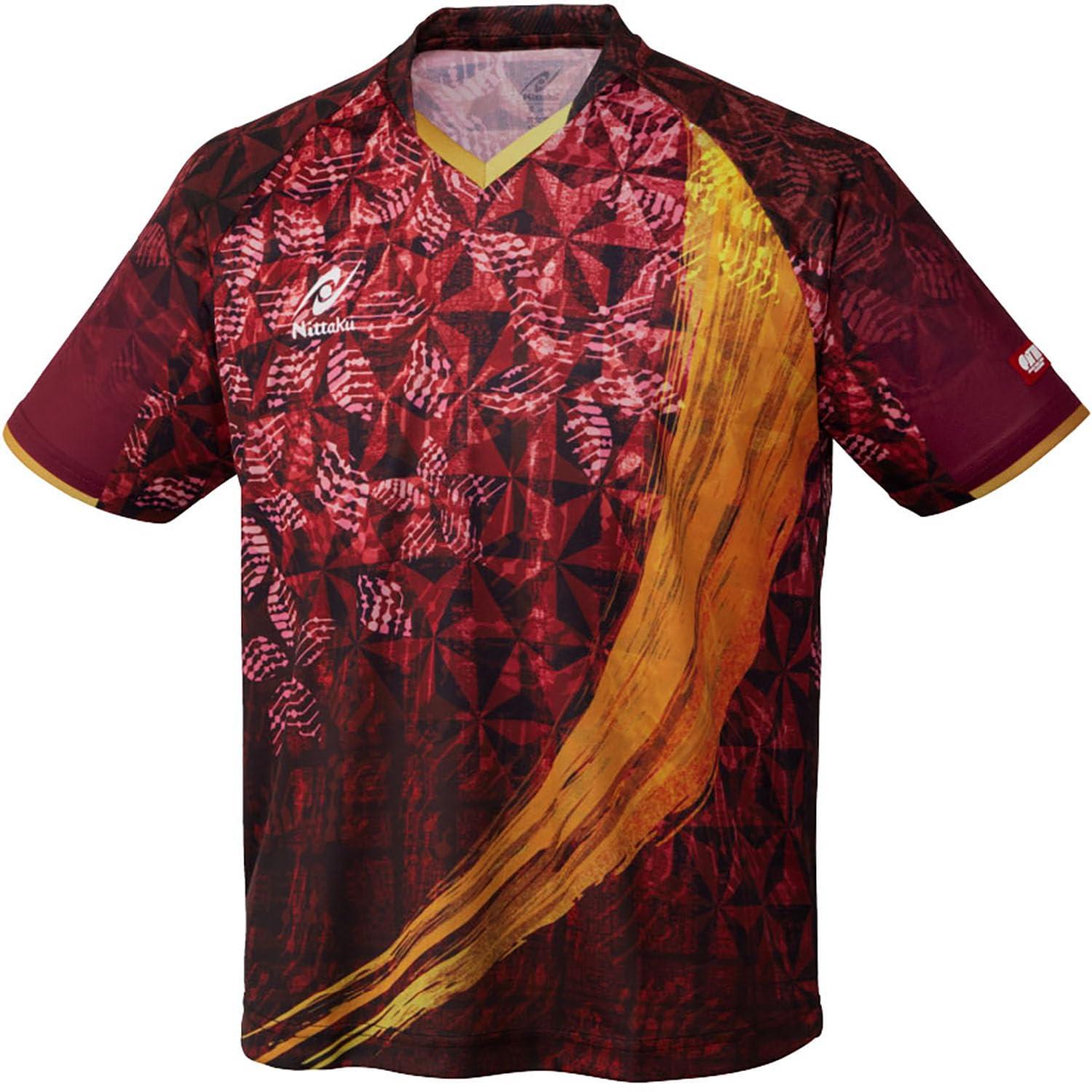 [Nittaku] Sky Unity Shirt Sky Unity Shirt NW2216 Wine Red O
