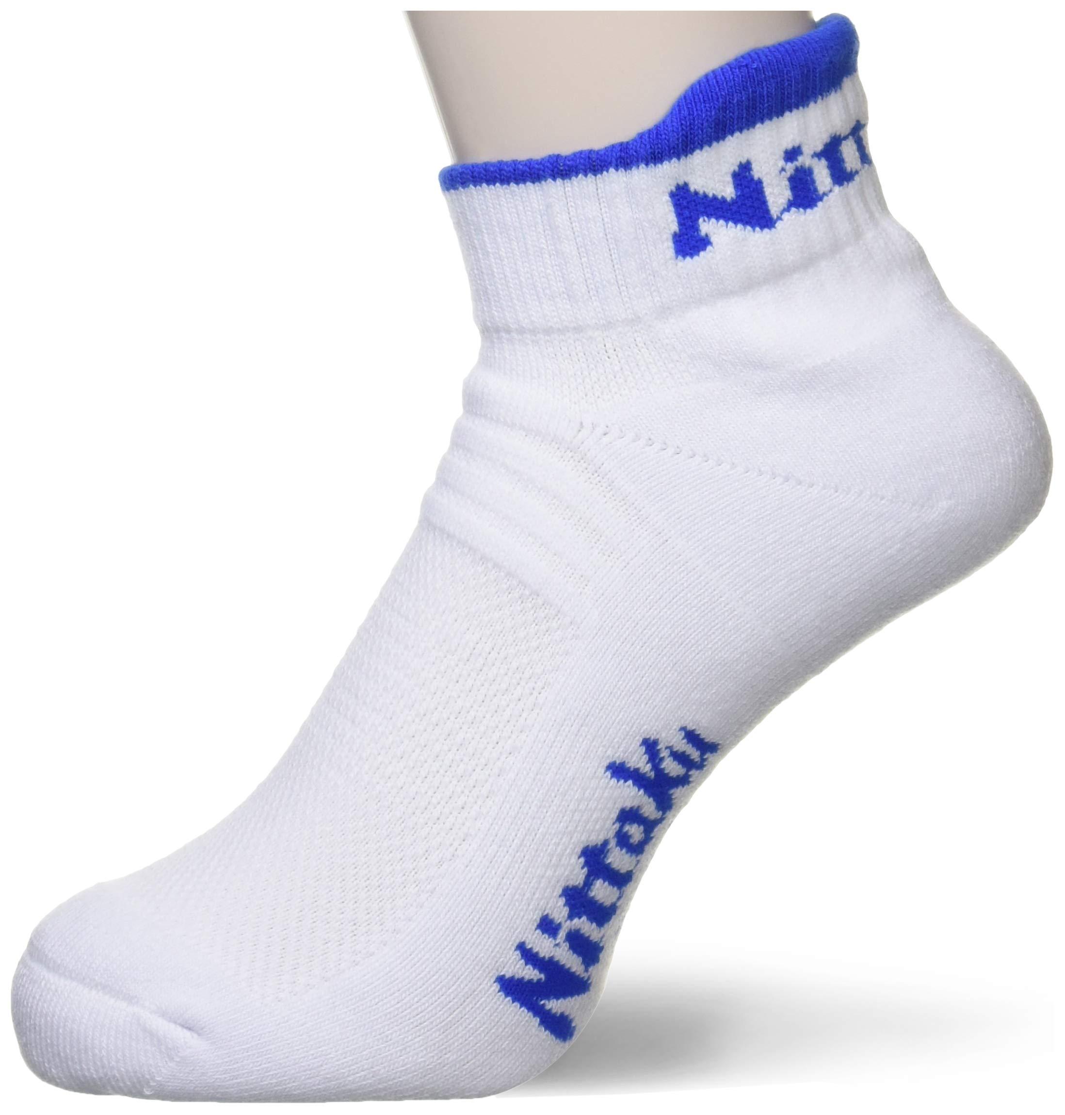Nittaku Table Tennis Unisex Socks Short Fit Match Socks NW-2952 Blue L (25.0~28.0cm)