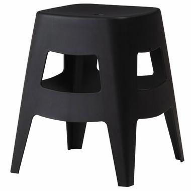 Higashitani Pepo Stool PC-865 Stool Stacking Stacking Stool Chair Plastic Easy Care Simple Compact Space-Saving Modern (Black)