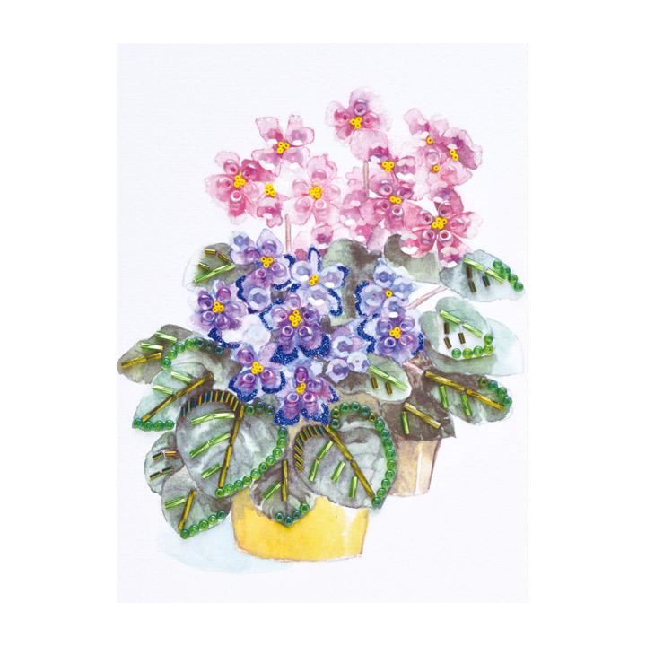 MIYUKI Bead Kit Bead Decoration Kit Part 20 Flower Decoration 12-Month Series Saintpaulia January BHD-142