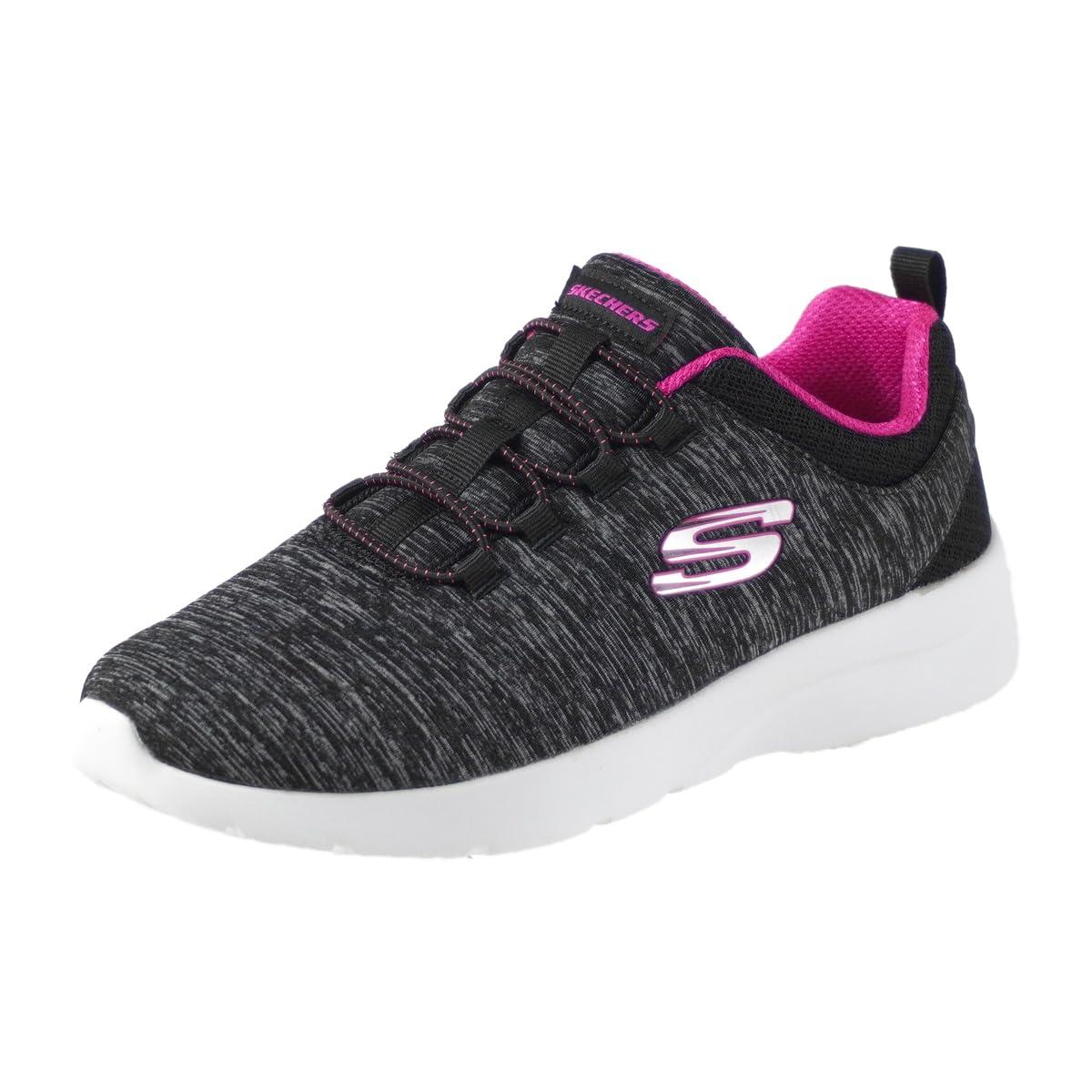 [Skechers] DYNAMIGHT 2.0-IN A FLASH Women's Sneakers Black/Hot Pink 23.0 cm