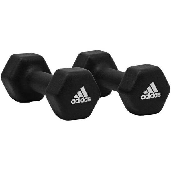 adidas Neoprene Dumbbells Training Weight Training Black 3kg x 2 Pairs ADWT-11403