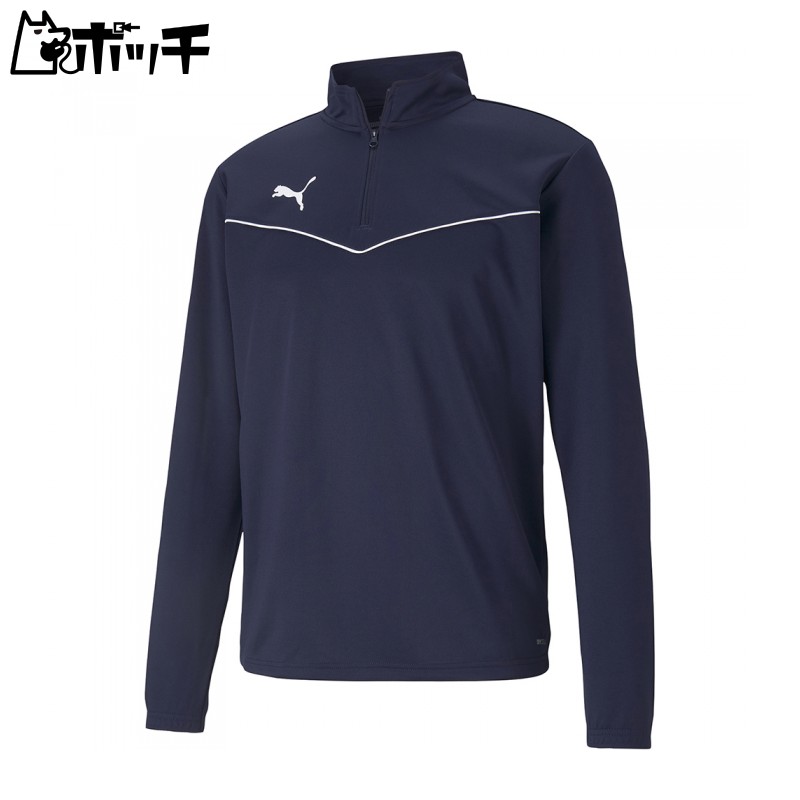 [PUMA] Moisture-Wicking Quick-Dry Long-Sleeve Shirt TEAMRISE 1/4 Zip Top 657643 Men's Spring/Summer 2024 Color Peacoat (06) XL