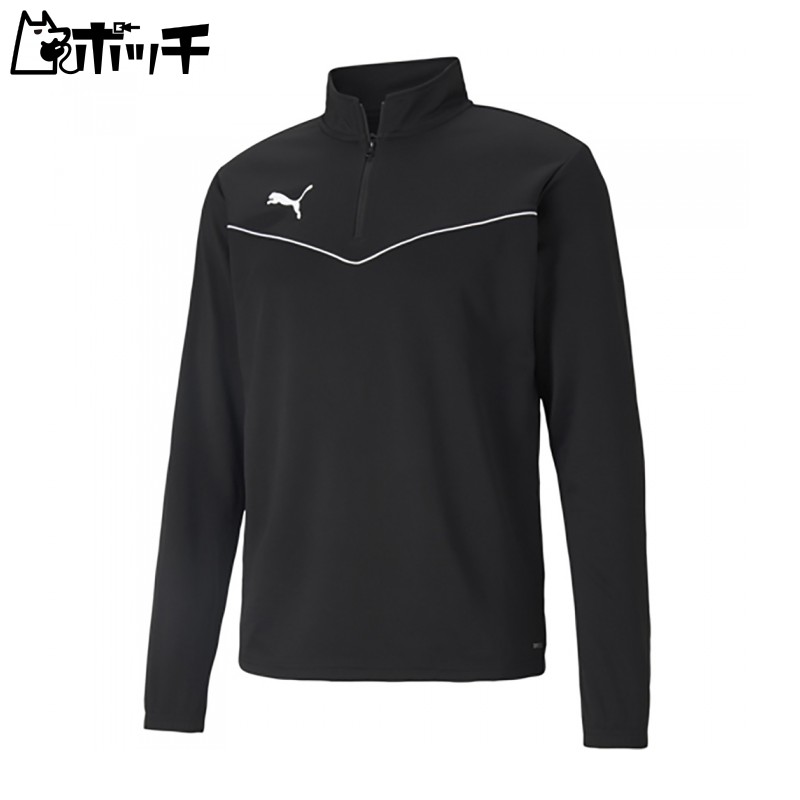 [PUMA] Moisture-Wicking Quick-Dry Long-Sleeve Shirt TEAMRISE 1/4 Zip Top 657643 Men's 2024 Spring/Summer Color Black (03) S