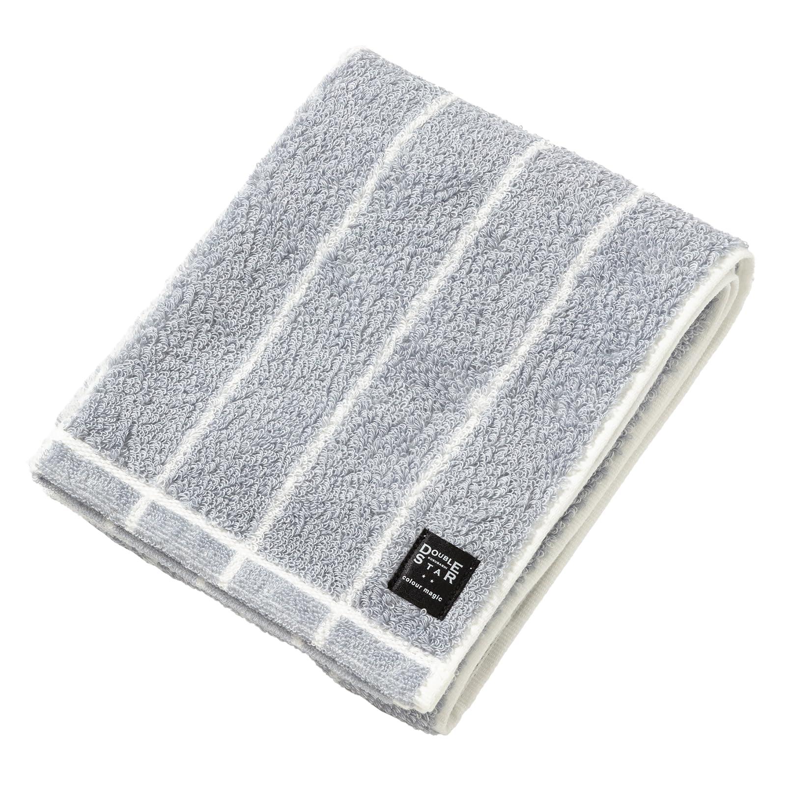 Kusunohashi Monori DOUBLE STAR Nuance Color Face Towel Gray (34×80cm・100% Cotton) 1-69341-31-GY