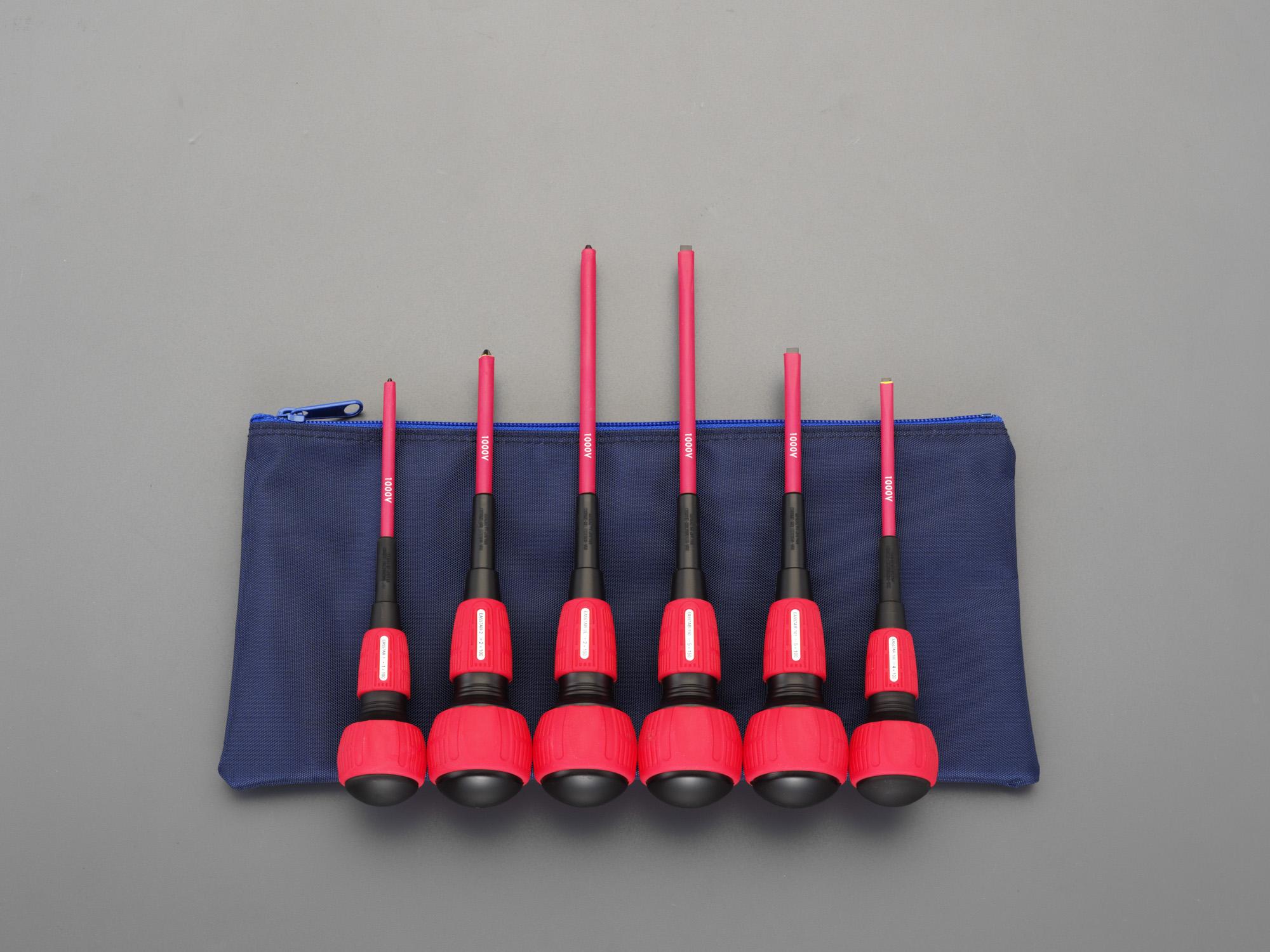 ESCO 6-Piece Driver Set, Electrician's/Insulated, Power G/Case Included EA557AR-600