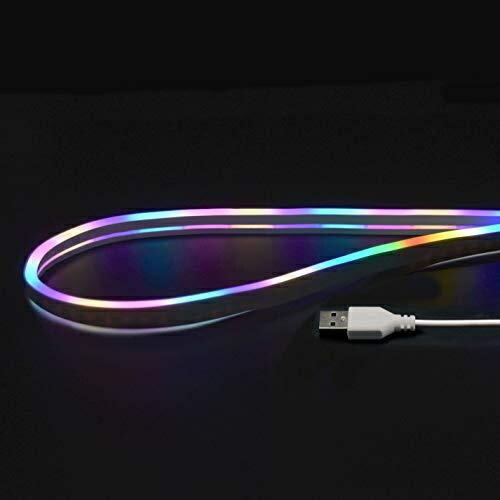 Japan Trust Technology USB Neon Tube Light ~ Bend it freely like wire and it holds its shape! ~ (1m, Rainbow)
