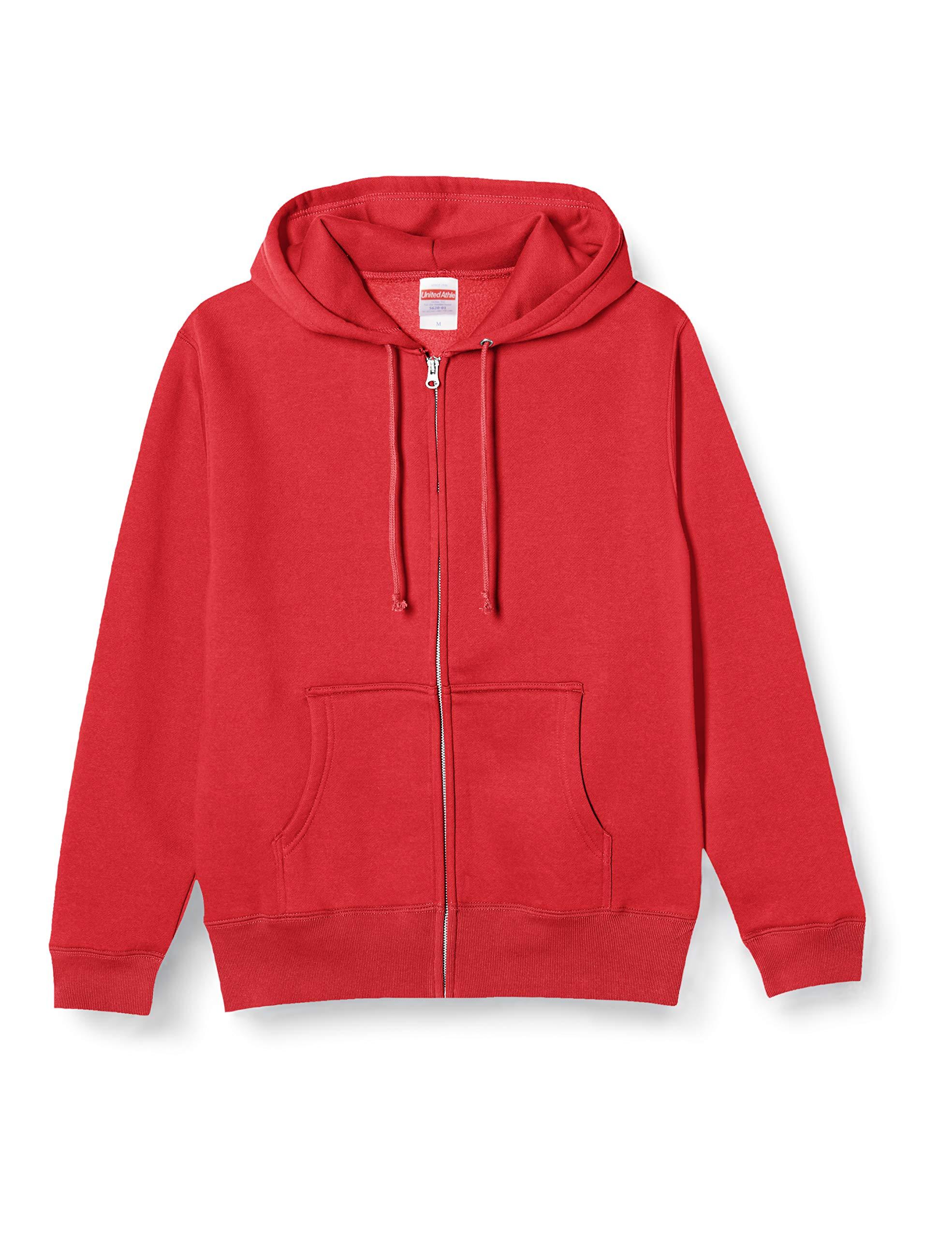 [United Athle] 10.0 oz T/C Sweatshirt Full-Zip Hoodie (Brushed Lining) 562001 069 Red XL