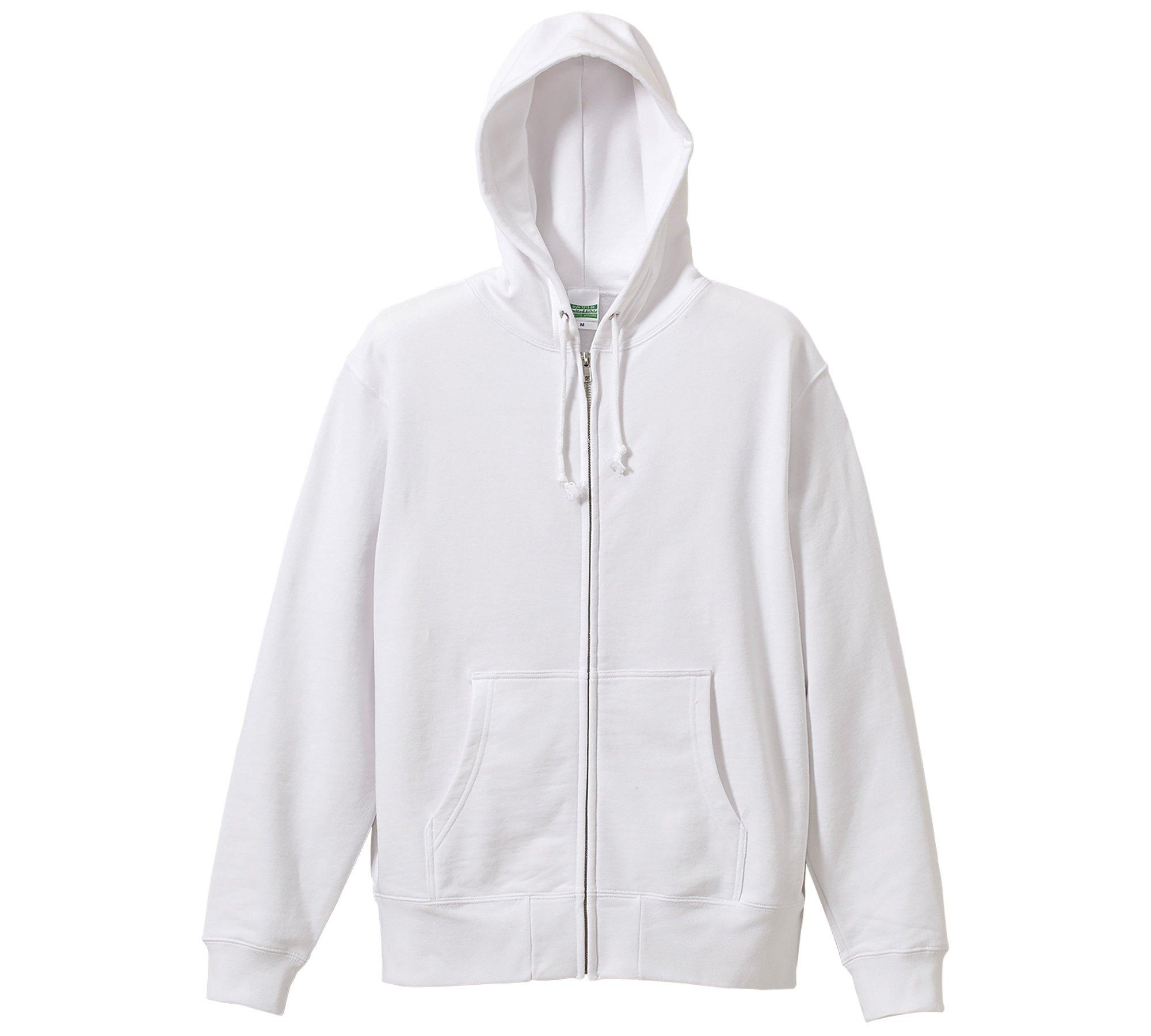 [United Athle] 10.0 oz Sweatshirt Full-Zip Hoodie (Brushed Pile Lining) 521301 001 White S