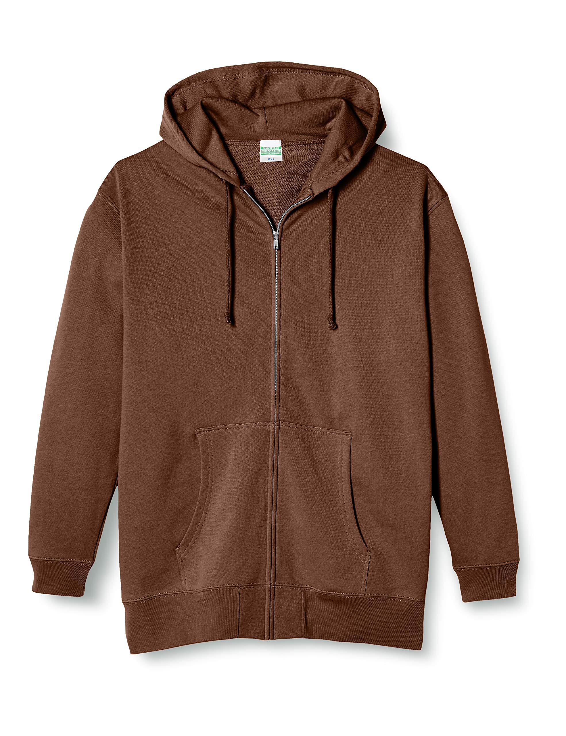 [United Athle] 10.0 oz Sweatshirt Full-Zip Hoodie (Brushed Fleece Lining) 521301 052 Dark Brown XL