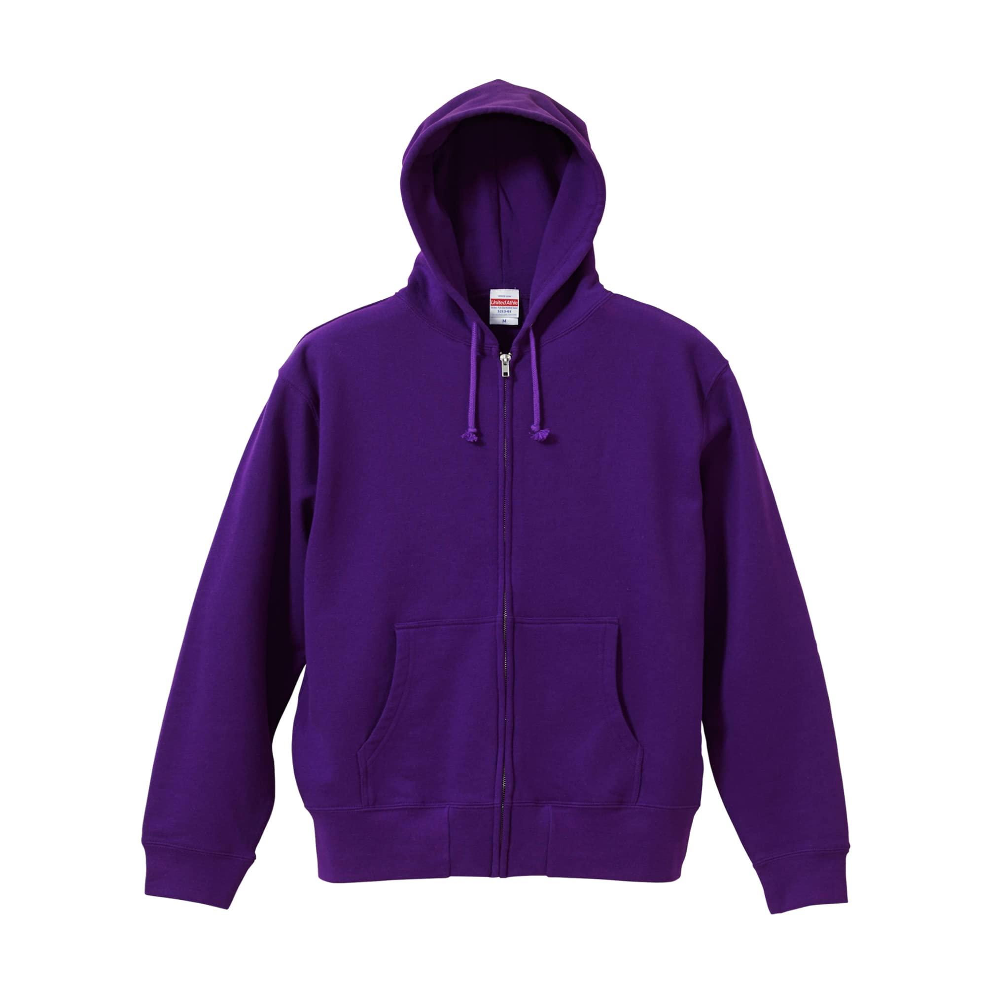 [United Athle] 10.0 oz Sweatshirt Full-Zip Hoodie (Brushed Fleece Lining) 521301 062 Purple L