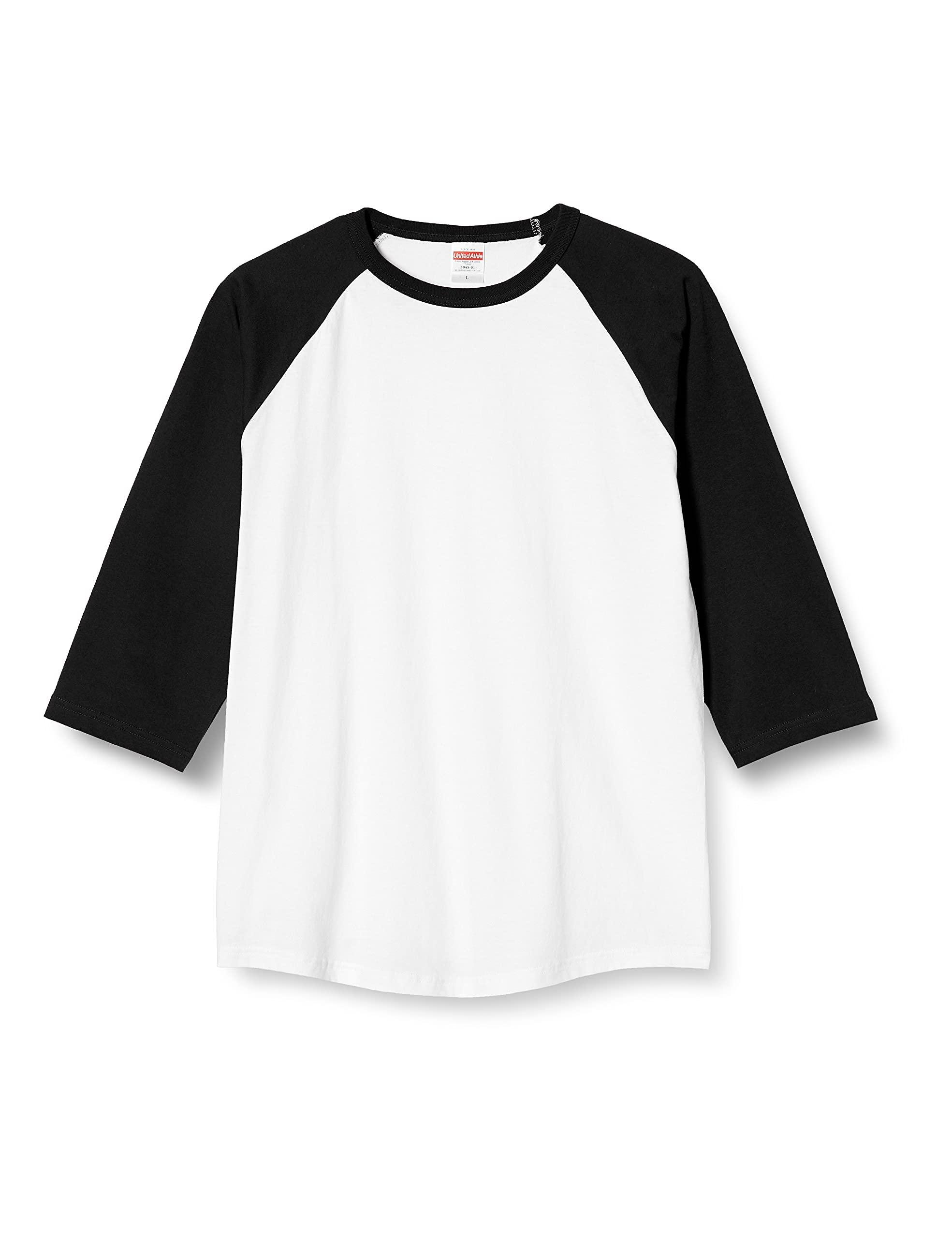 [United Athle] 5.6oz Raglan 3/4 Sleeve T-Shirt Men's 504501 White/Black Japan L (Equivalent to Japanese Size L)