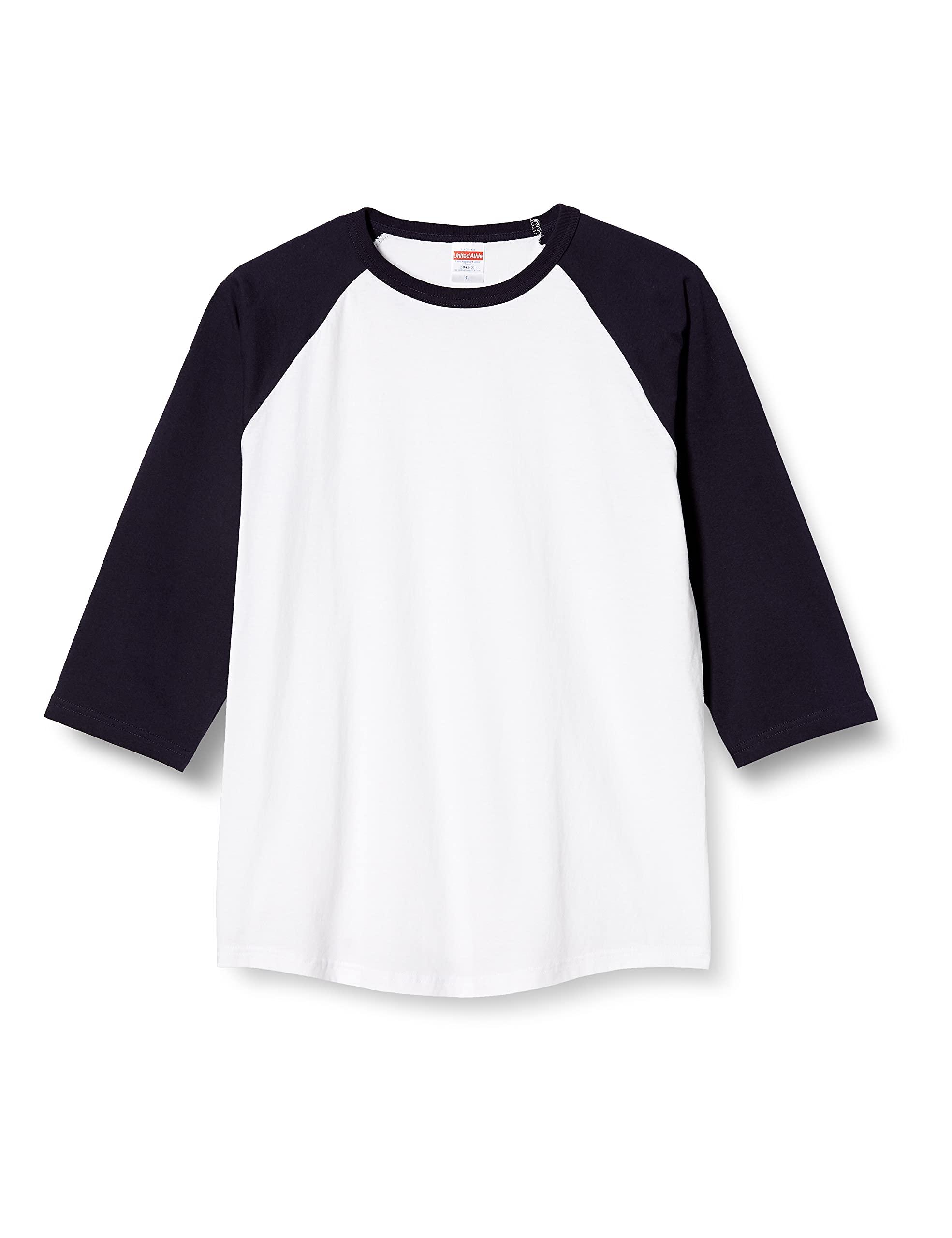 [United Athle] 5.6oz Raglan 3/4 Sleeve T-Shirt Men's 504501 White/Navy Japan M (Equivalent to Japanese Size M)