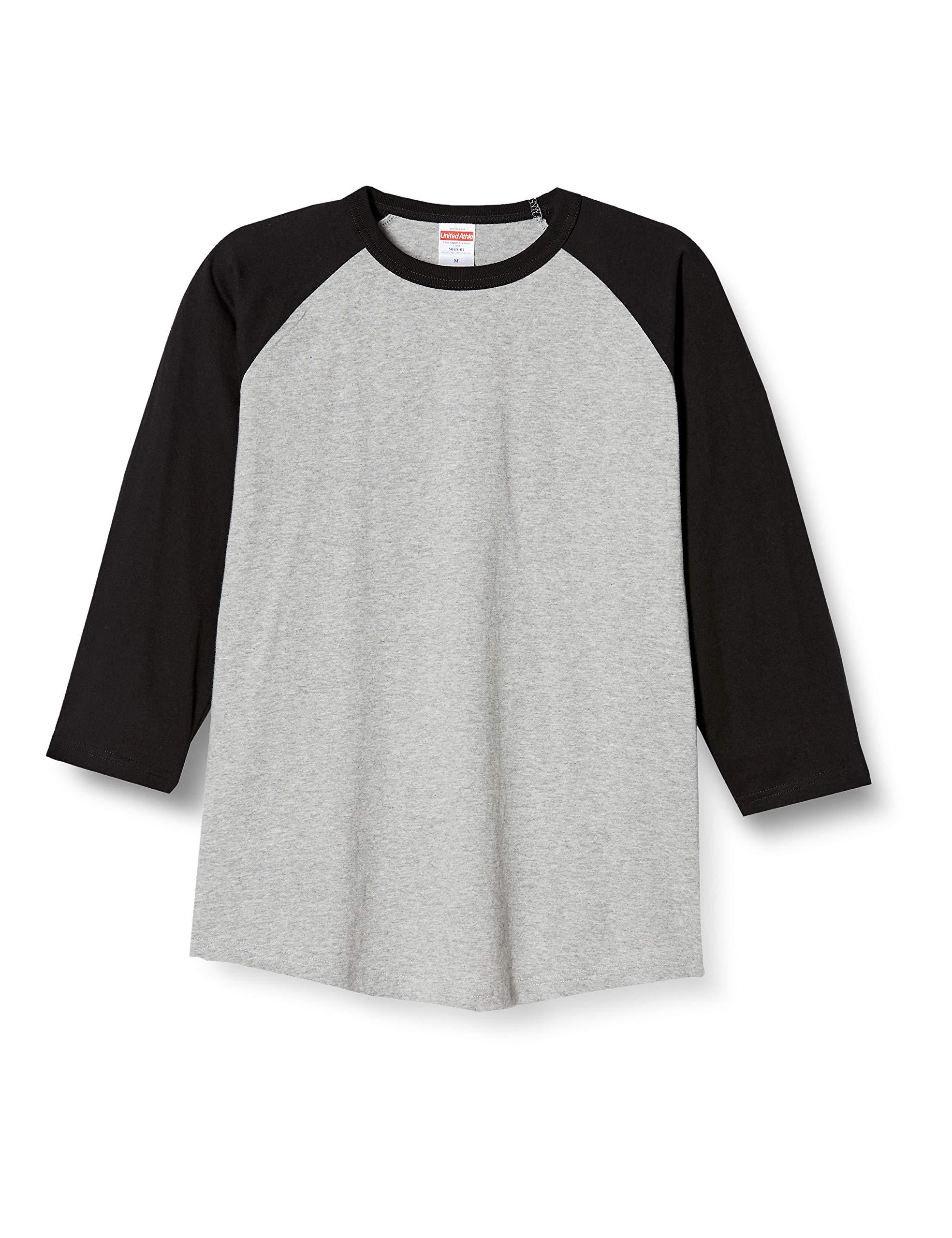 [United Athle] 5.6oz Raglan 3/4 Sleeve T-Shirt Men's 504501 Mixed Gray/Black Japan S (Equivalent to Japanese Size S)
