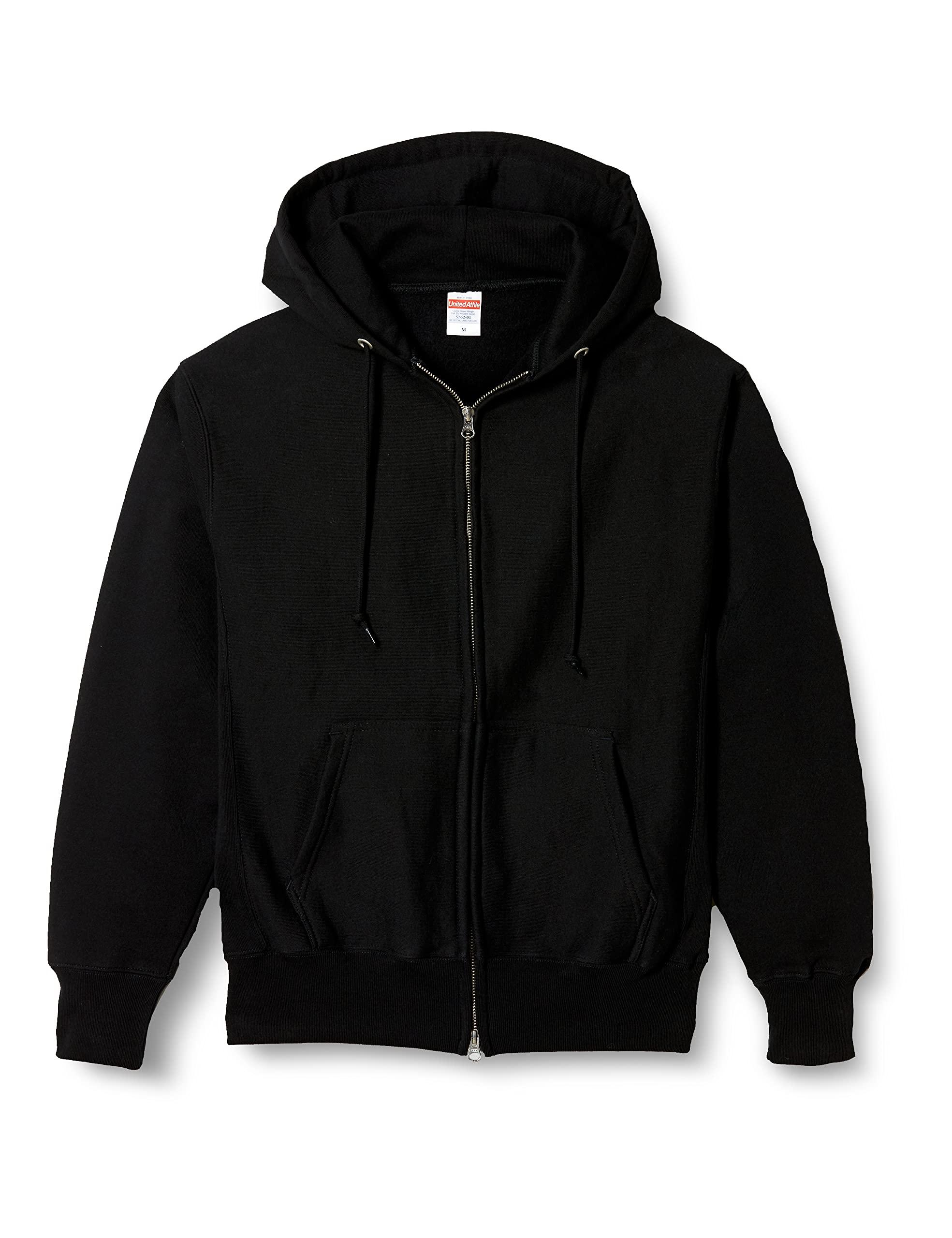 [United Athle] Full-Zip Sweatshirt 12oz Heavyweight Sweatshirt Full-Zip Parka 576201 Black Japan XL (Equivalent to Japanese size XL)